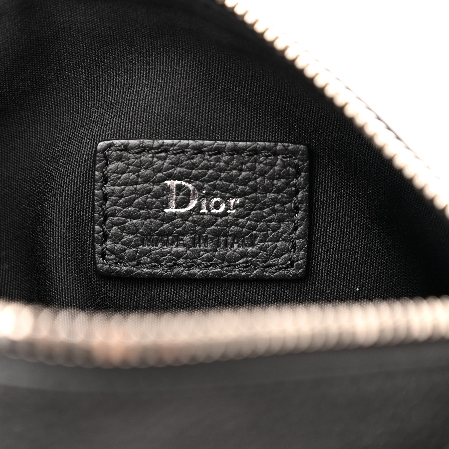 Christian Dior HOMME Grained Calfskin Mens Roller Pouch Black 6 of 10
