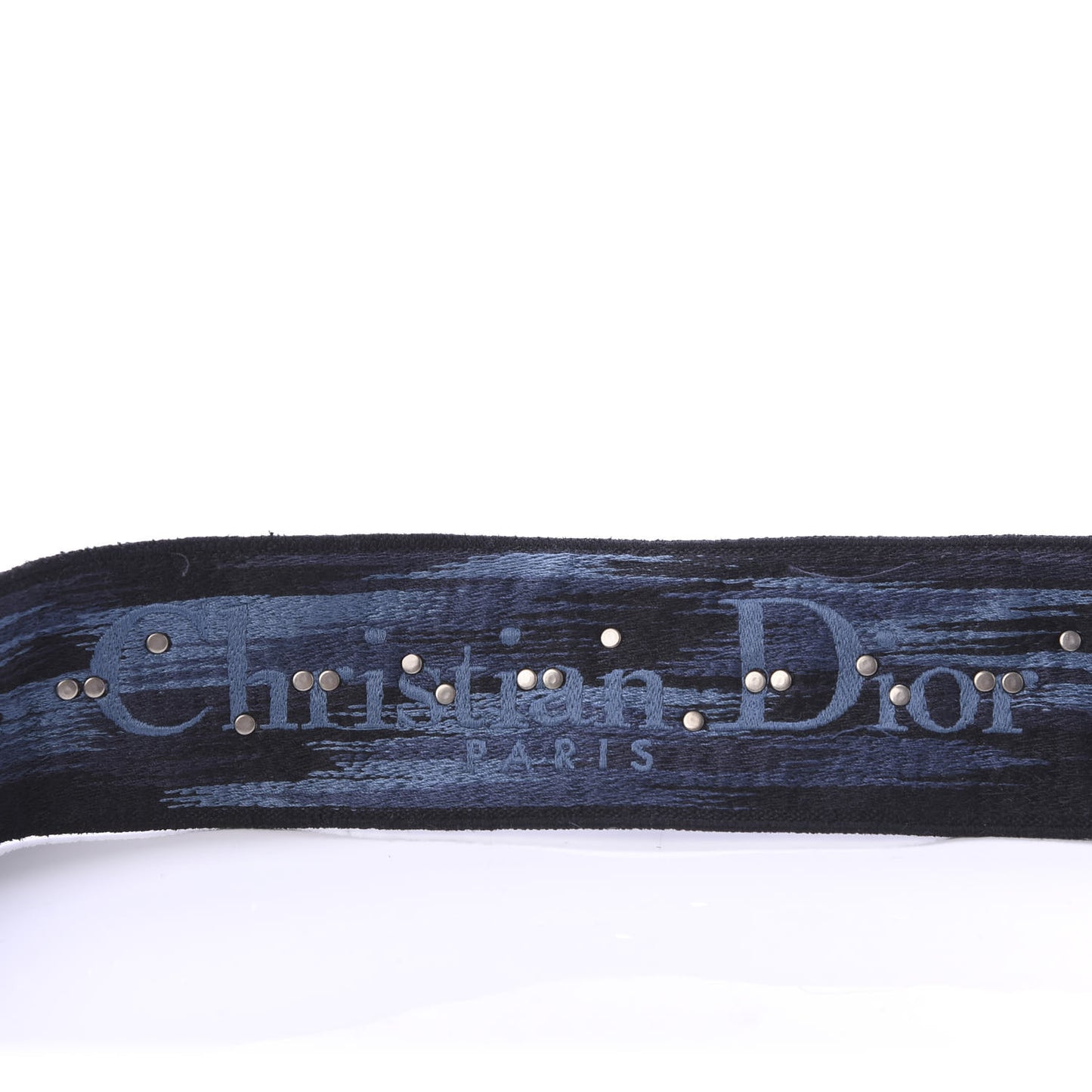 Canvas Embroidered Studded KaleiDiorscopic Adjustable Shoulder Strap Blue
