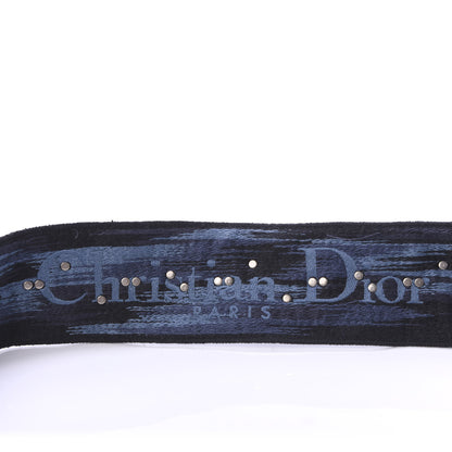 Christian Dior Canvas Embroidered Studded KaleiDiorscopic Adjustable Shoulder Strap Blue 3 of 5