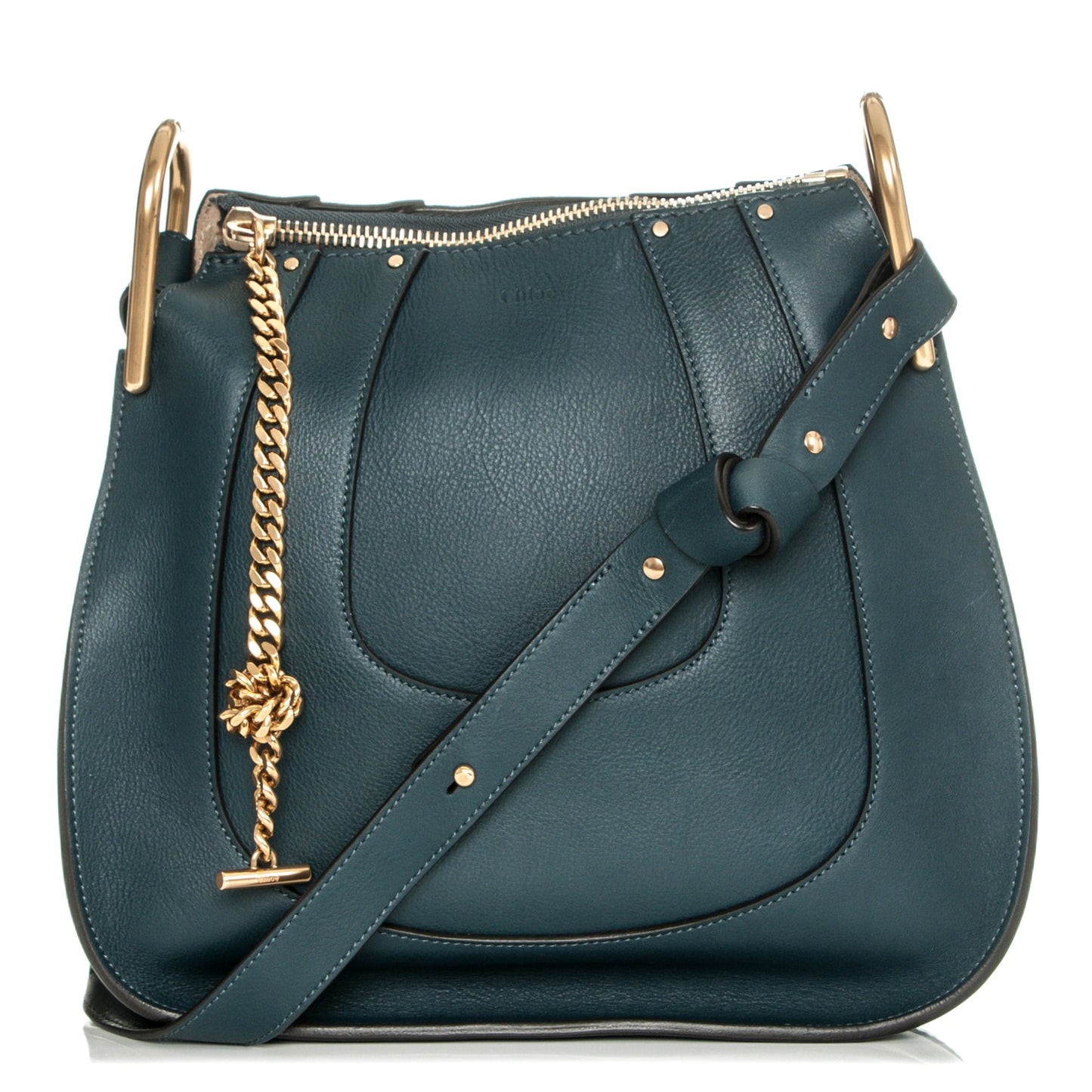 Calfskin Small Hayley Hobo Blue
