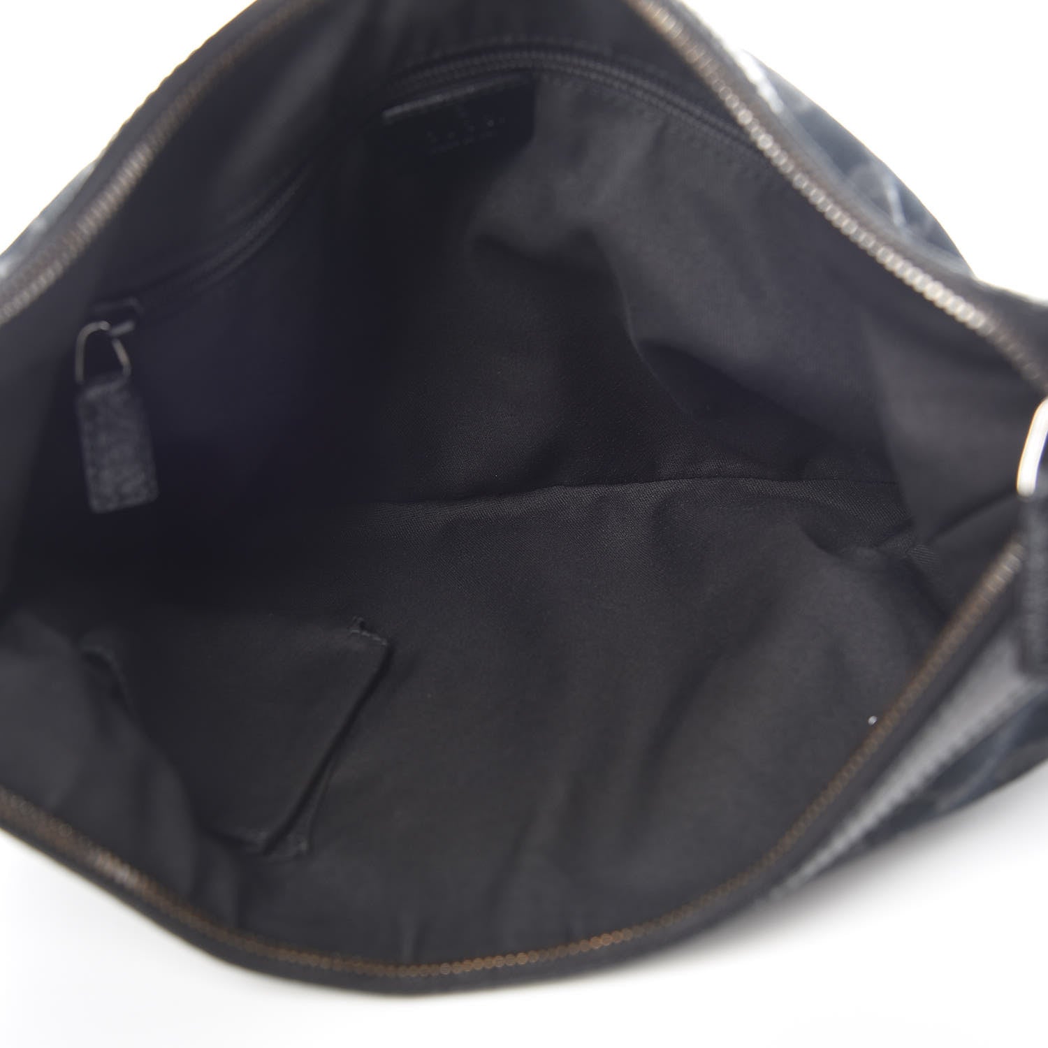 Gucci Monogram Web Medium Half Moon Hobo Black 5 of 12
