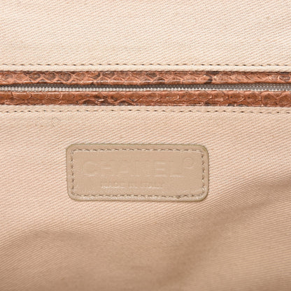 Chanel Python Canvas Flap Shoulder Bag 6 of 10