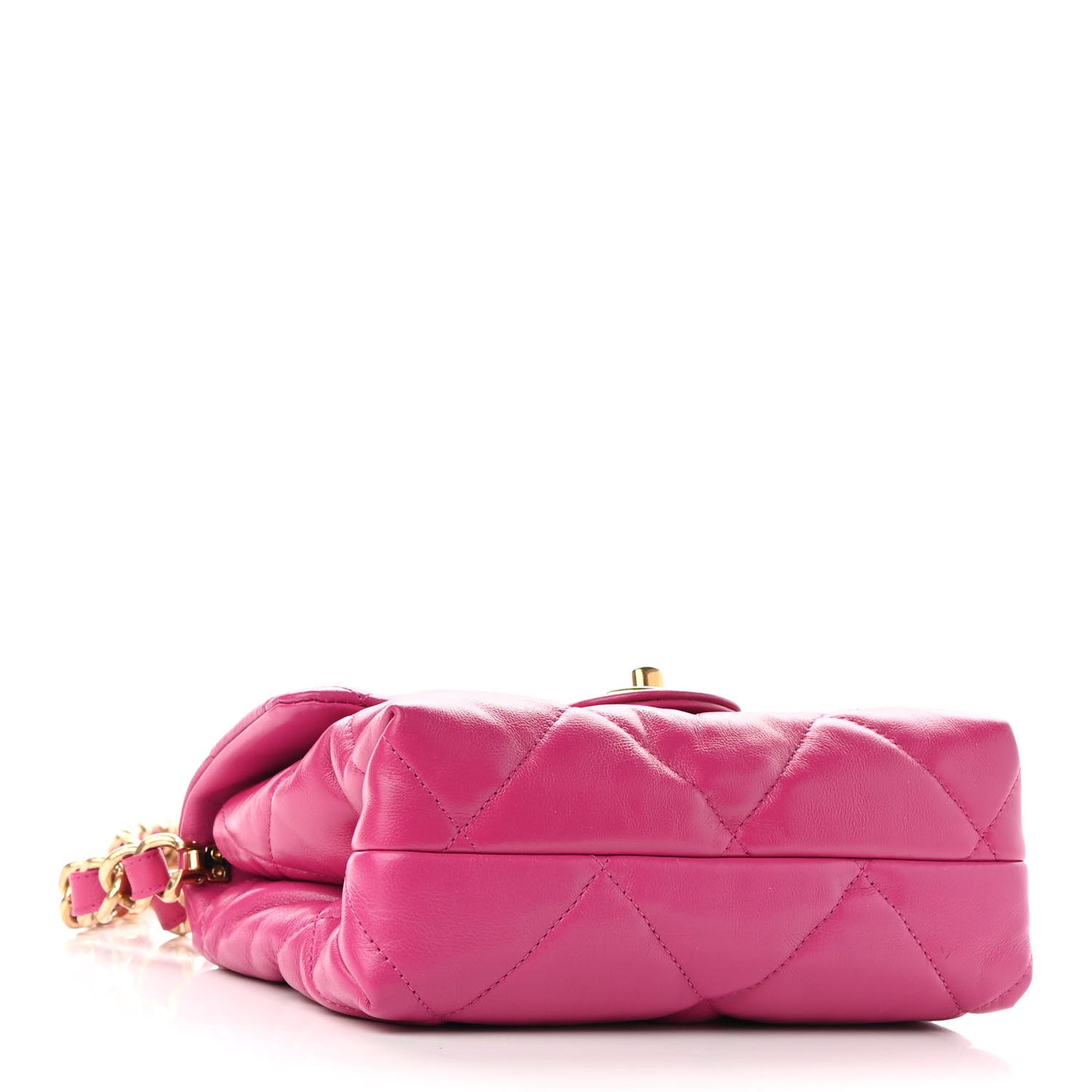 Lambskin Quilted Small Chain Top Handle Flap Pink