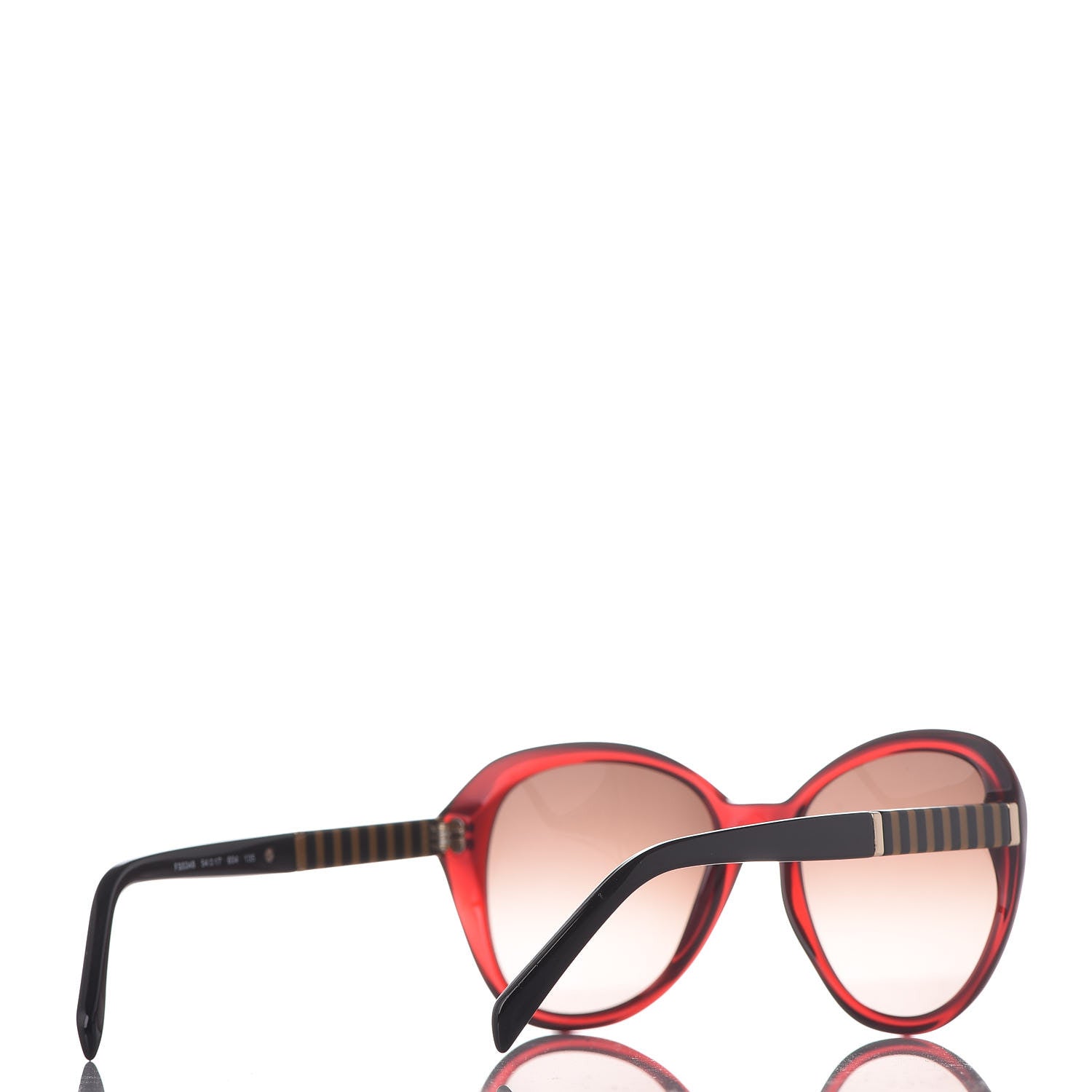 Fendi Oversized Round Sunglasses FS 5348 Red Black 4 of 7