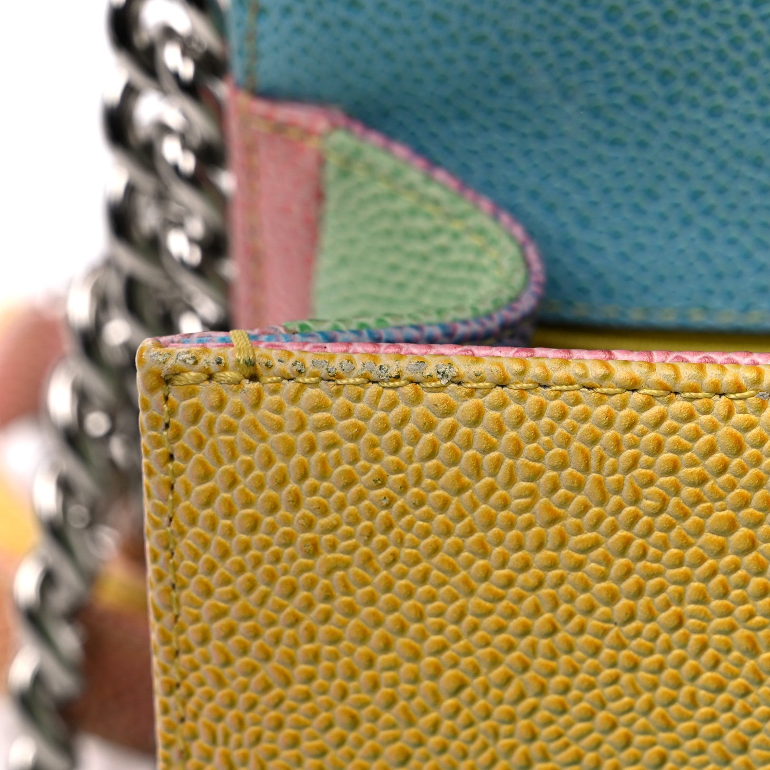 Chanel Caviar Quilted Small Cuba Rainbow Boy Flap Multicolor 12 of 12
