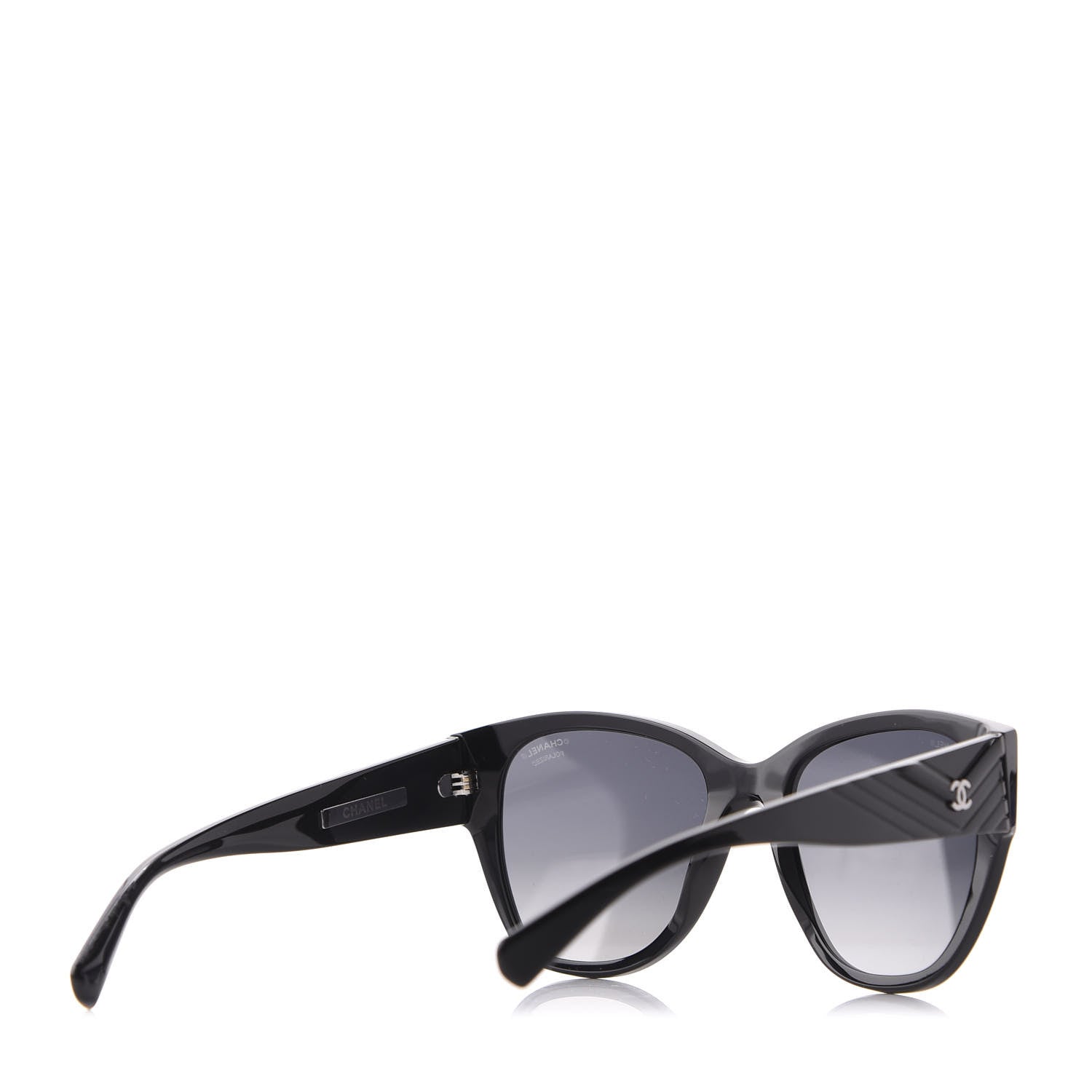 Chanel Acetate Polarized Butterfly CC Sunglasses 5412 Black 4 of 9