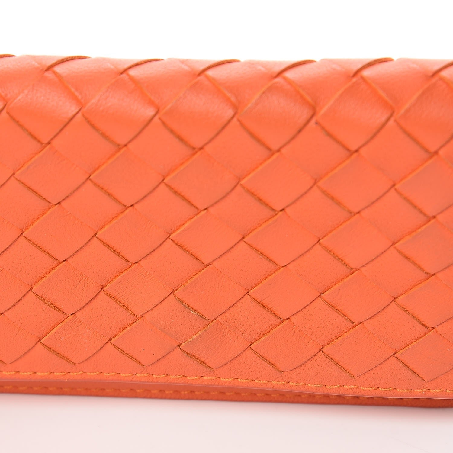 Bottega Veneta Nappa Intrecciato Card Holder Tangerine 11 of 12