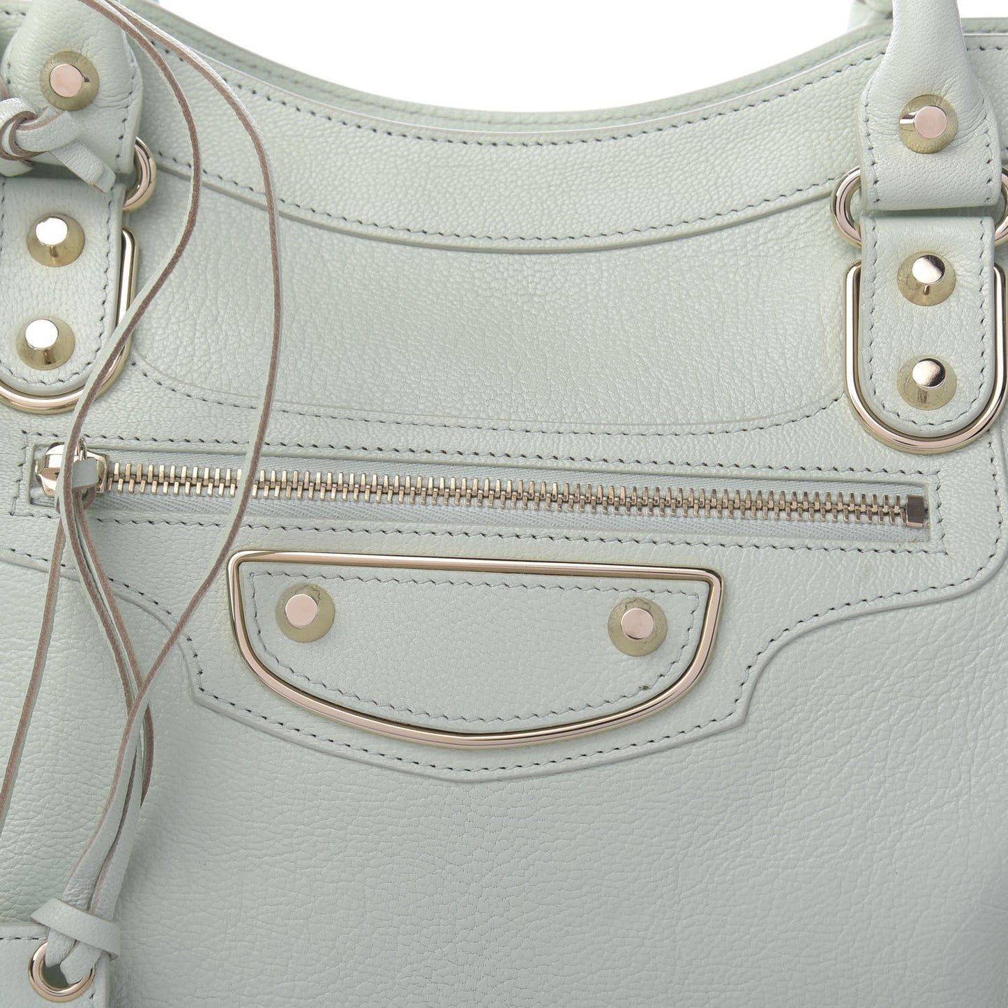 Chevre Gold Metallic Edge Hardware City Vert Anis