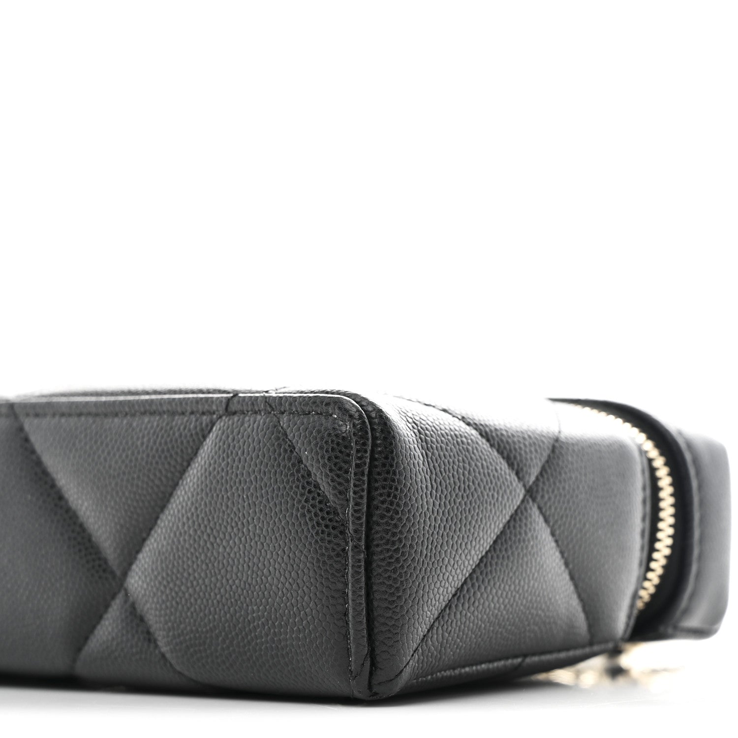 Chanel Caviar Quilted Top Handle Slim Vanity With Chain Black 9 of 10