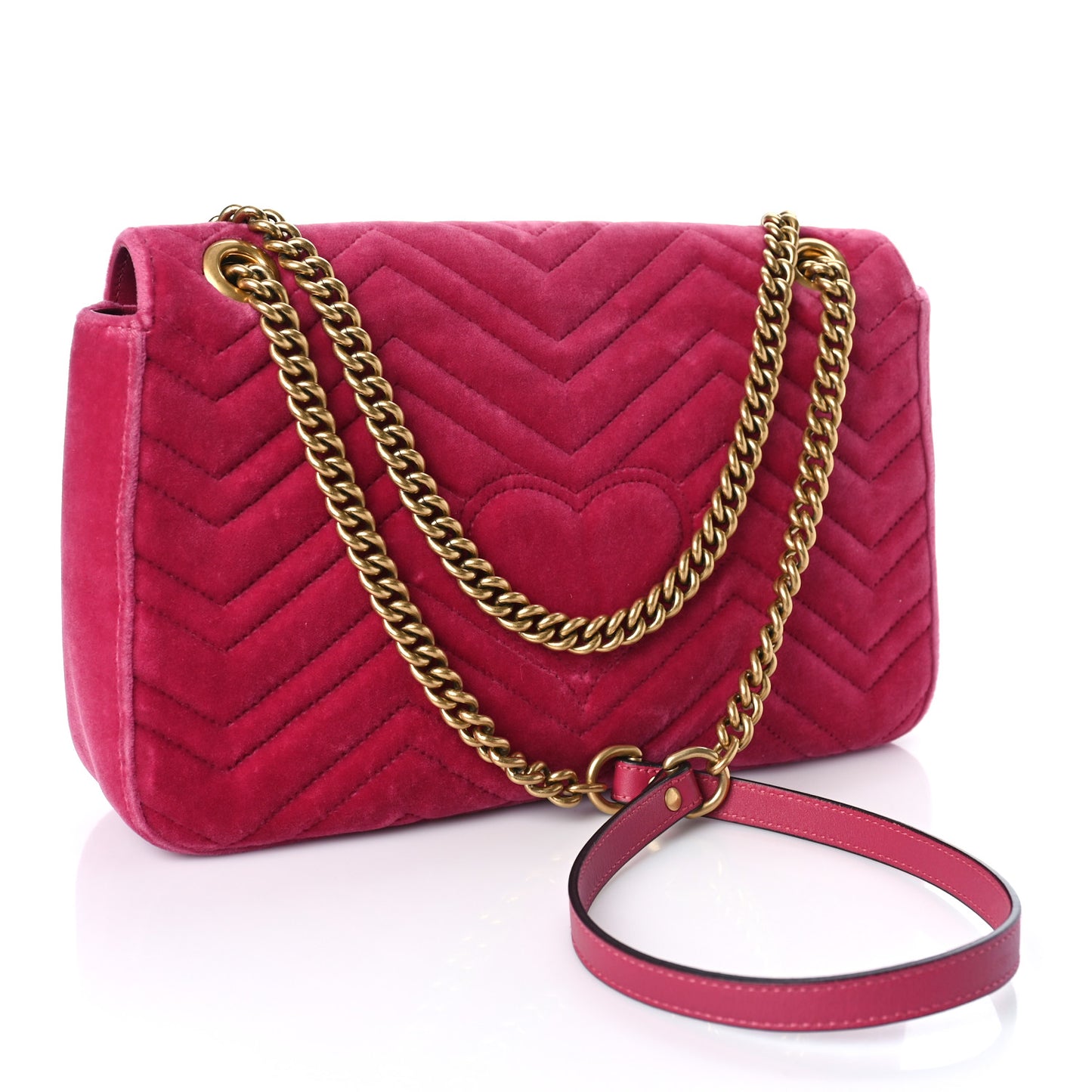 Velvet Matelasse Blind for Love Embroidered Medium GG Marmont Shoulder Bag Light Raspberry Rose Multicolor