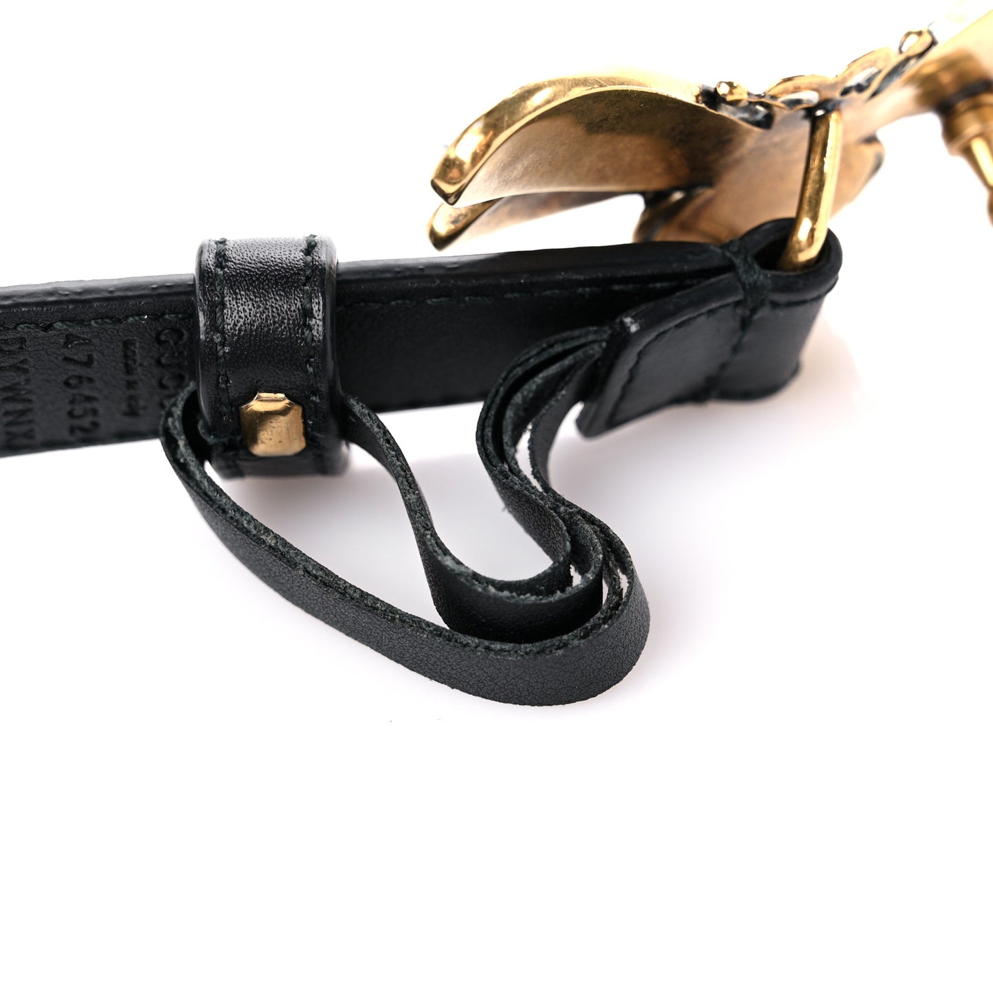 Calfskin Queen Margaret Bee Belt 85 34 Black