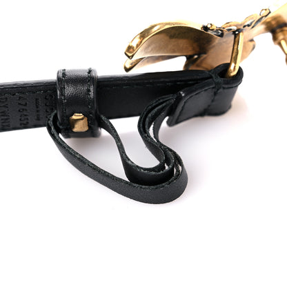 Gucci Calfskin Queen Margaret Bee Belt 85 34 Black 4 of 7