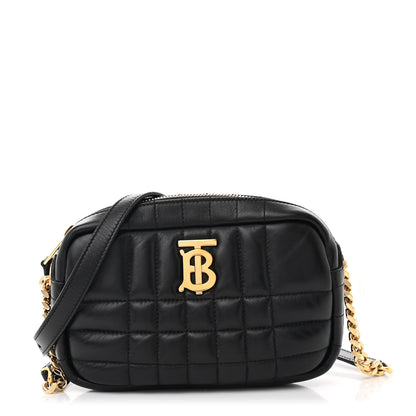 Burberry Calfskin Quilted Small Lola Camera Bag Black 1 of 10
