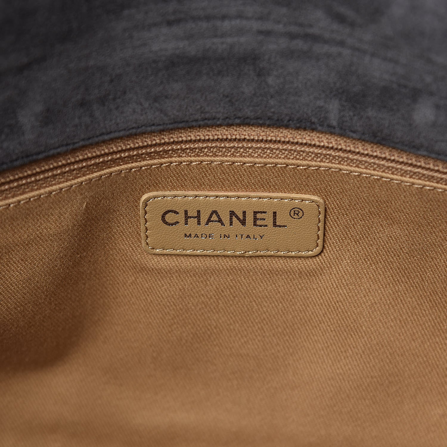 Chanel Suede Stitched Jumbo Saltire Single Flap Grey 8 of 12
