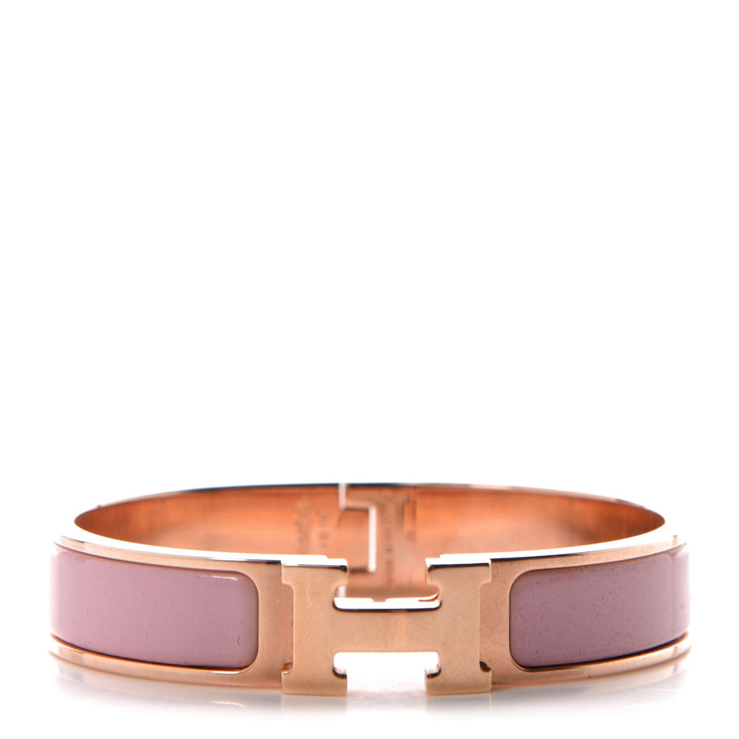 Enamel Narrow Clic Clac H Bracelet PM Rose Cassata