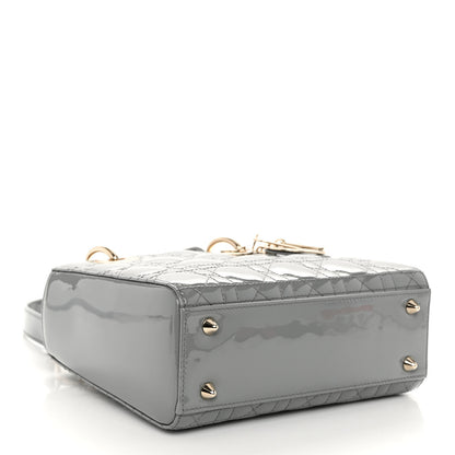 Christian Dior Patent Cannage Small Lady Dior Grey Stone 4 of 9