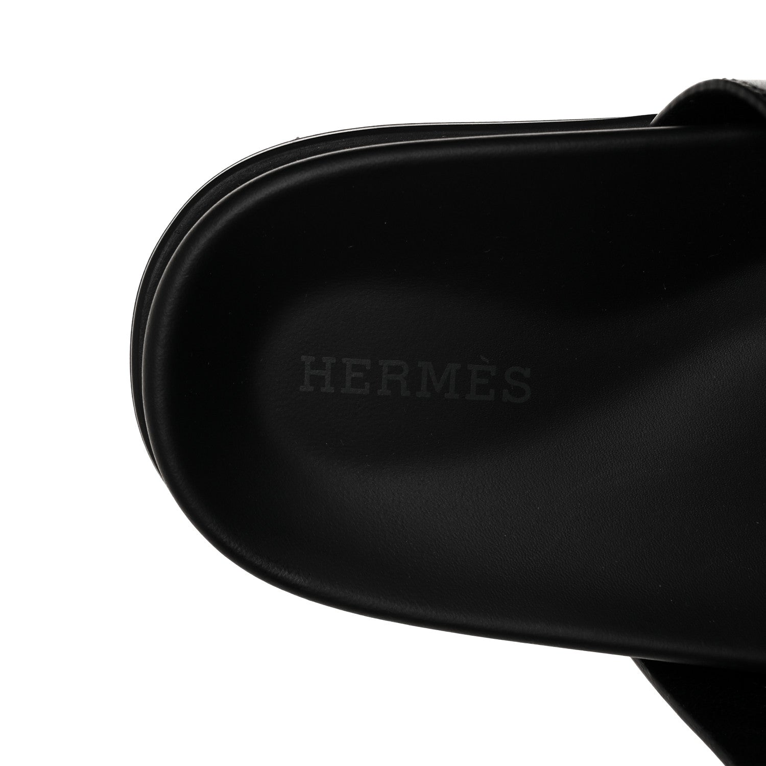 Hermes Calfskin Womens Chypre Sandals 38 Black 6 of 7