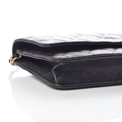 Chanel Iridescent Caviar Quilted Wallet On Chain WOC Black 5 of 11