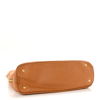 Prada Vitello Daino Side Zip Shopper Tote Caramel 4 of 15
