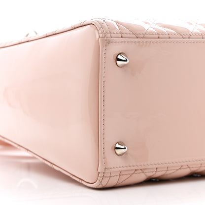 Christian Dior Patent Cannage Medium Lady Dior Rose Clair 17 of 35