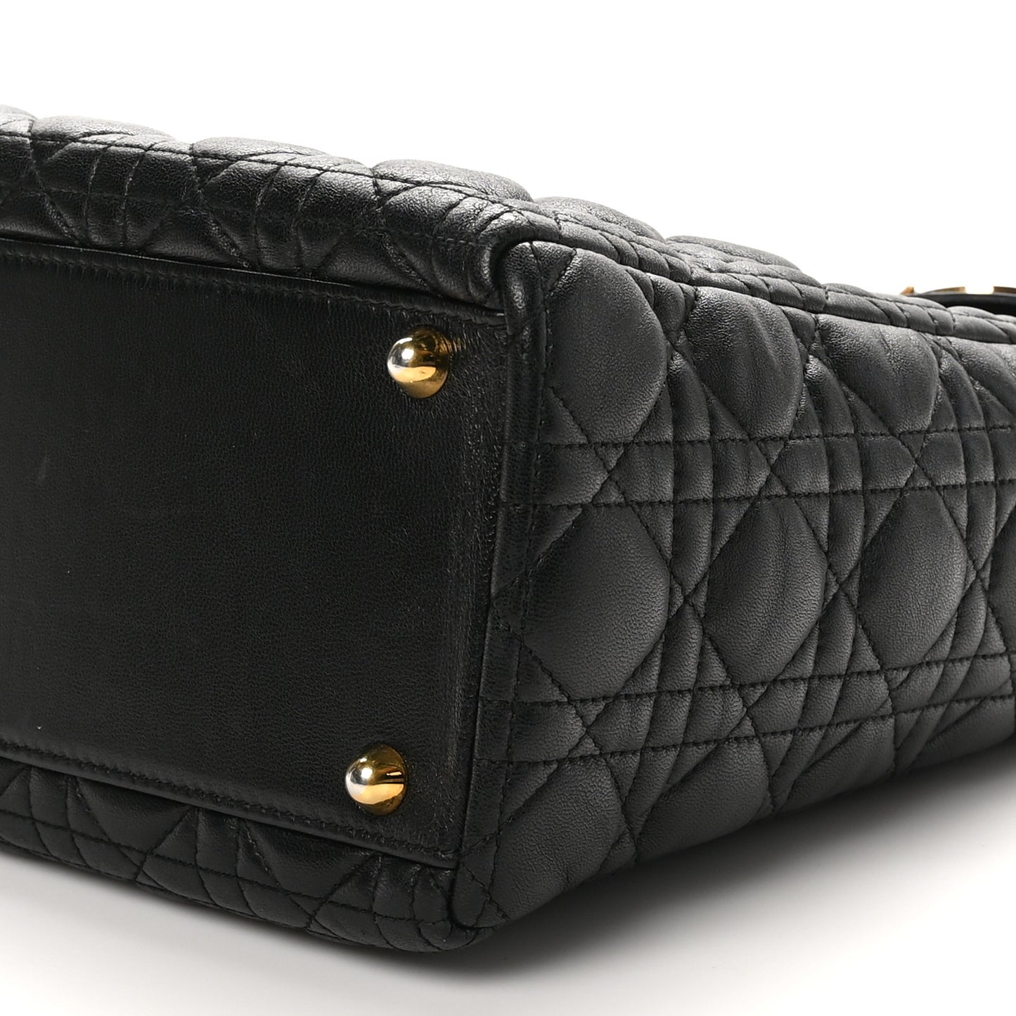 Lambskin Cannage Large Lady Dior Black