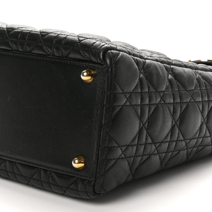 Christian Dior Lambskin Cannage Large Lady Dior Black 10 of 10