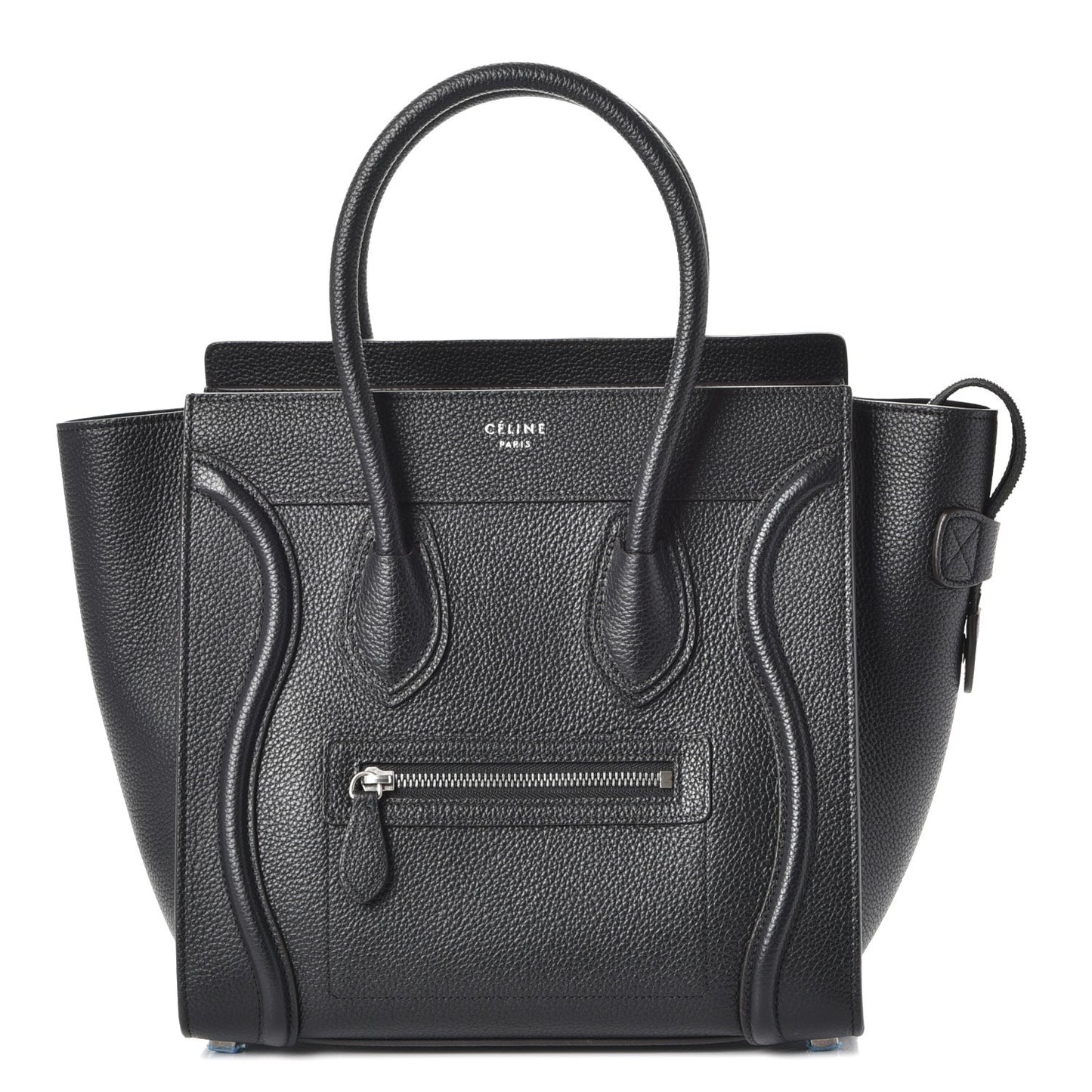 Drummed Calfskin Micro Luggage Black