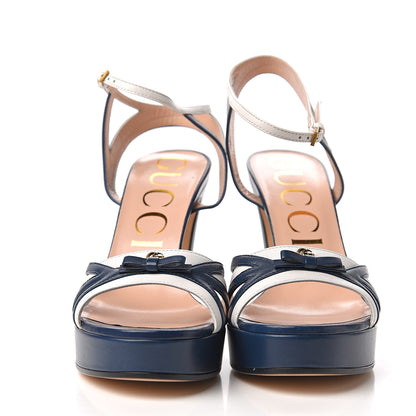 Gucci Malaga Kid Platform Sandals 39 Blue 2 of 9