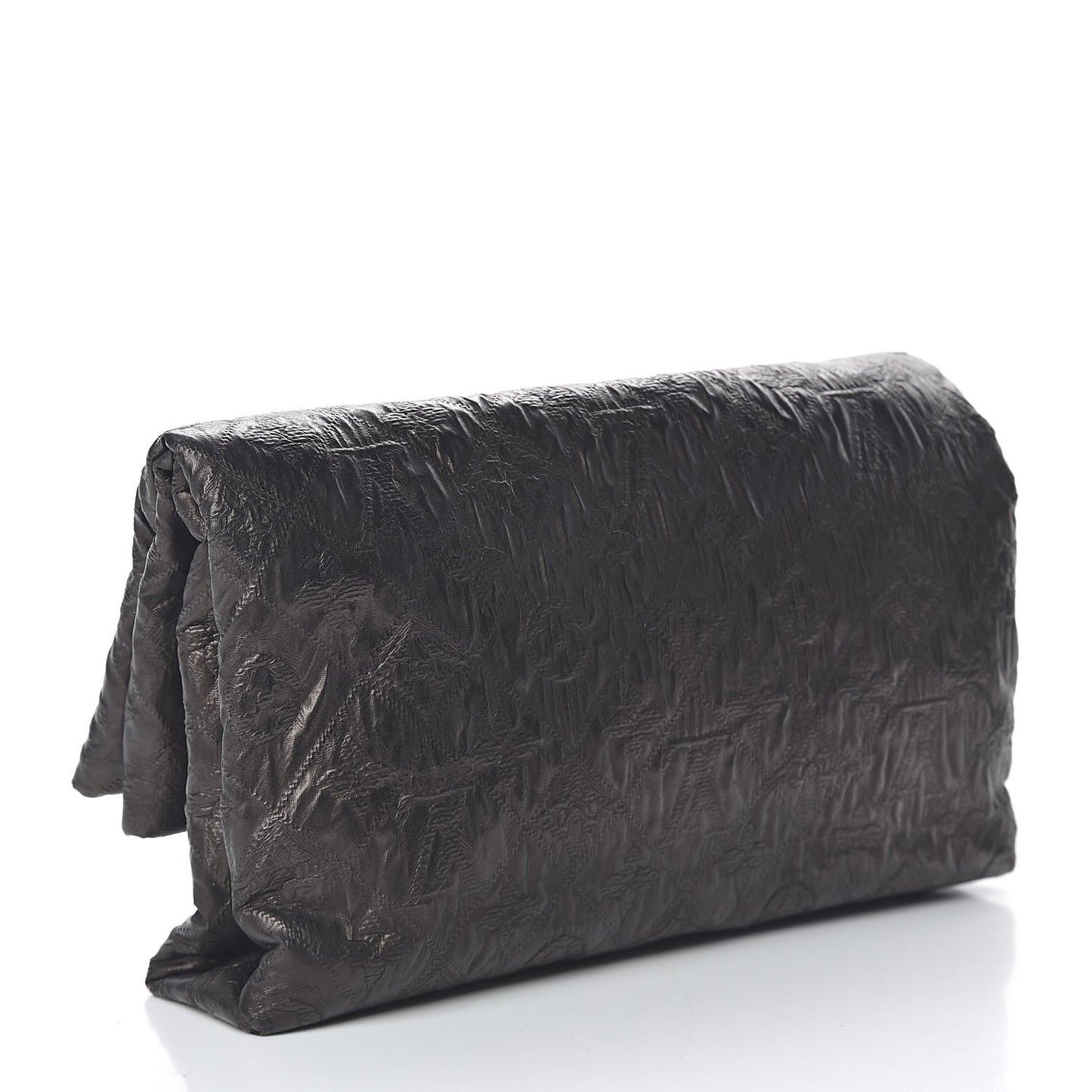 Jacquard Quilted Monogram Limelight Clutch PM Black