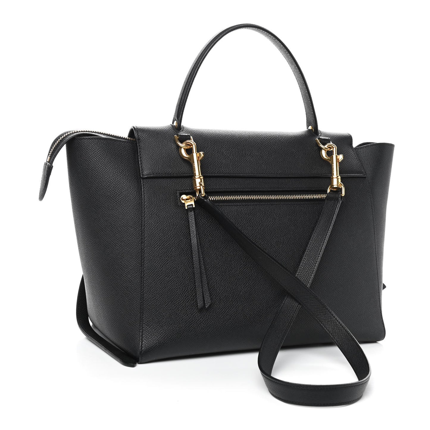 Grained Calfskin Mini Belt Bag Black