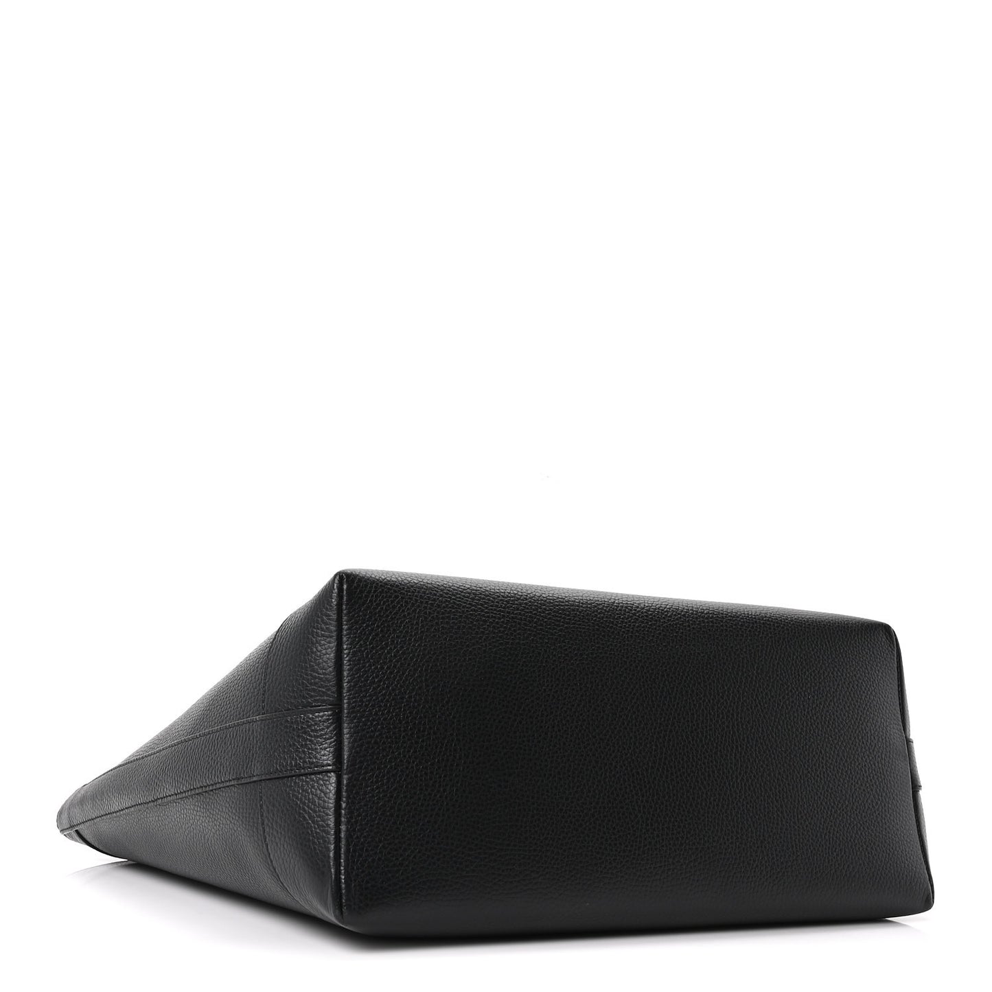 Grainy Calfskin Medium London Tote Bag Black