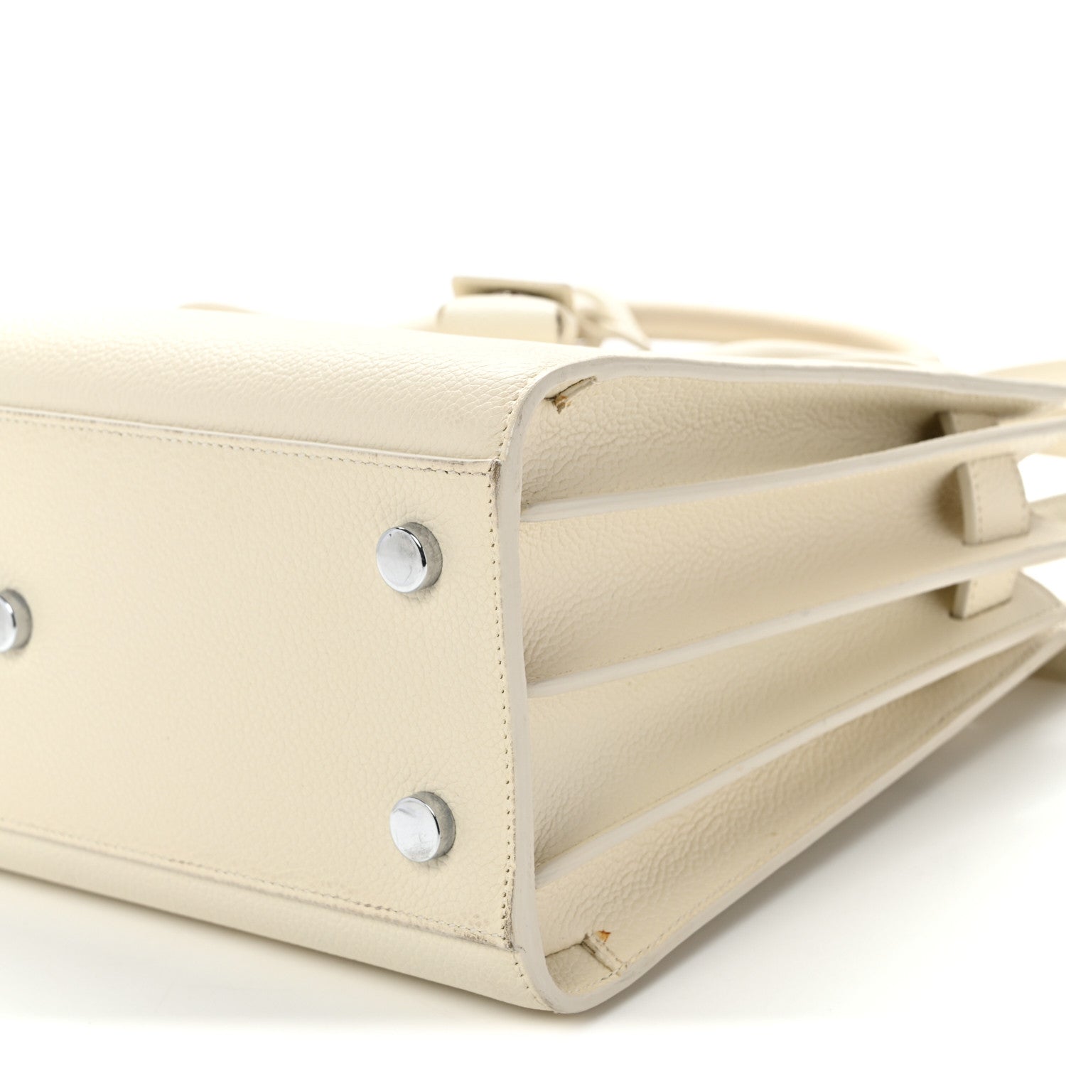 Saint Laurent Grained Calfskin Baby Sac De Jour White 9 of 10