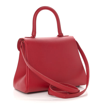 Delvaux Grained Calfskin PM Brillant Satchel Red 3 of 9