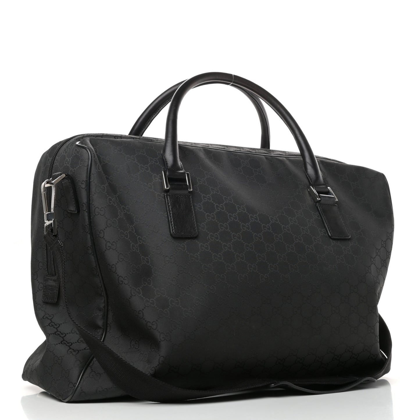 Nylon Monogram Large Duffle Bag Black