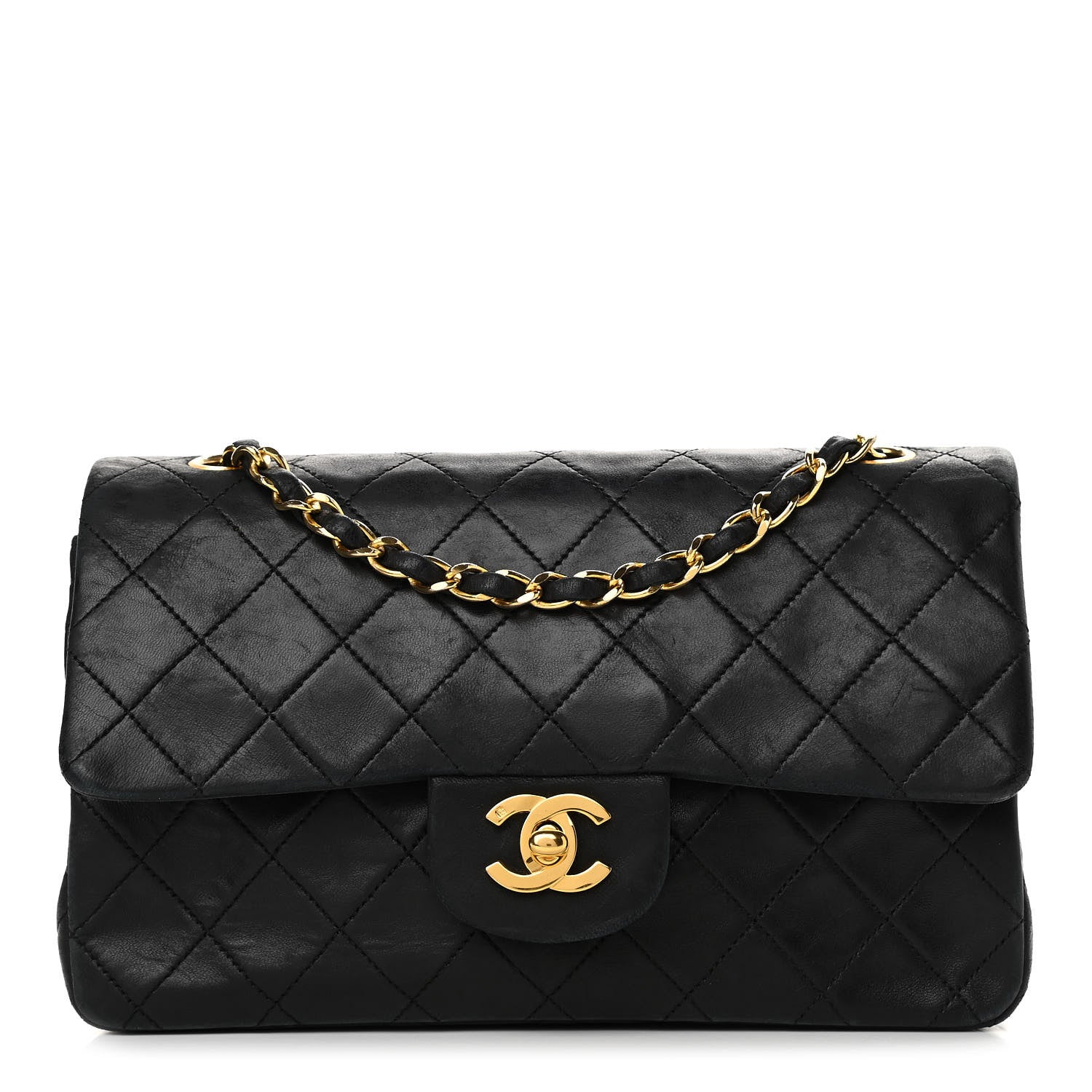 Chanel Lambskin Quilted Small Double Flap Black 1 of 14