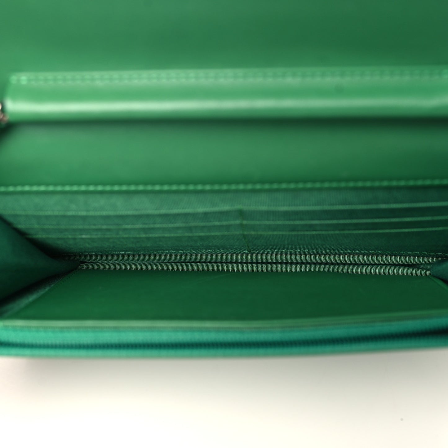 Lambskin Quilted Boy Wallet On Chain WOC Green