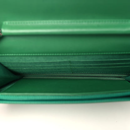 Chanel Lambskin Quilted Boy Wallet On Chain WOC Green 5 of 11