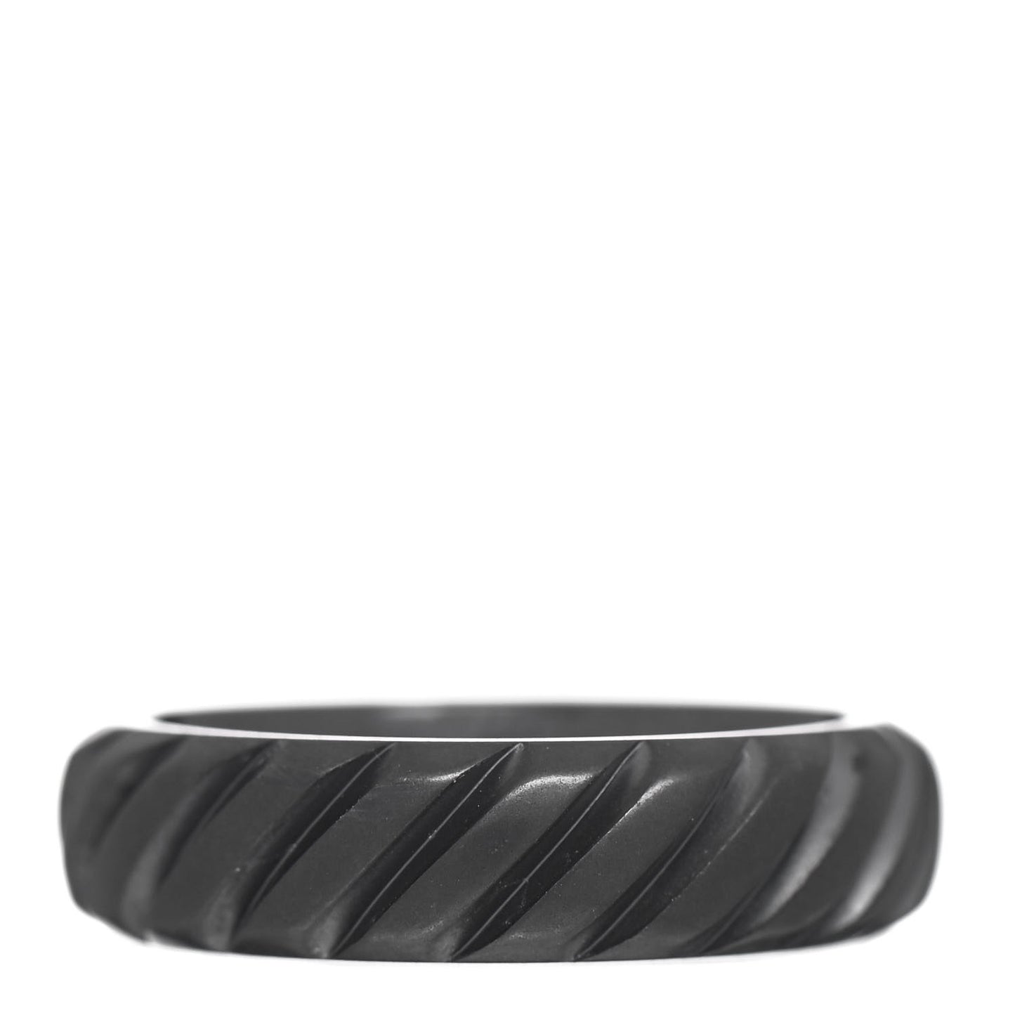 Black Titanium 6mm Cable Band Ring 59 8.75