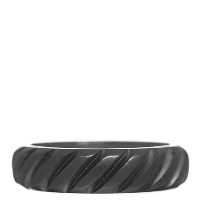 David Yurman Black Titanium 6mm Cable Band Ring 59 8.75 1 of 4