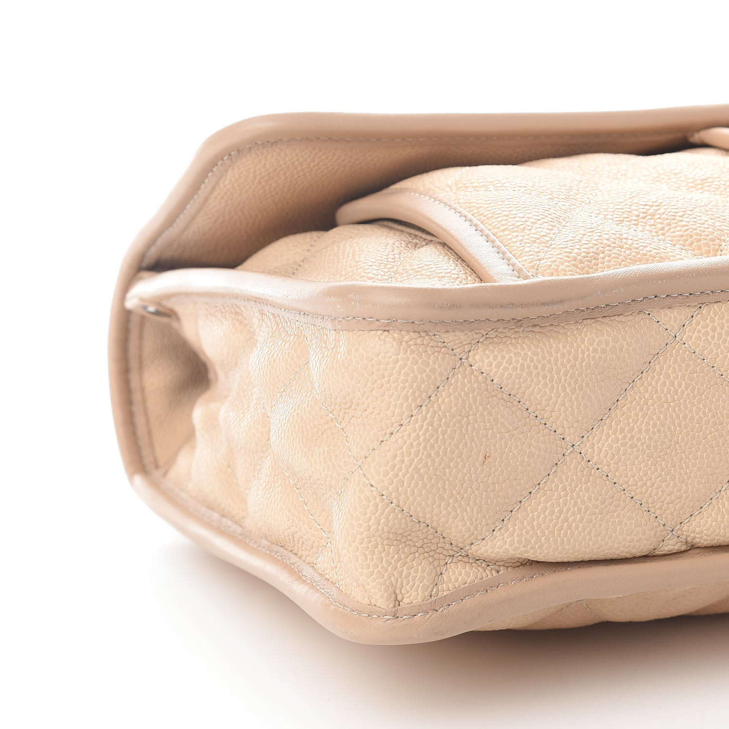 Chanel Caviar Quilted Large French Riviera Flap Beige 7 of 8