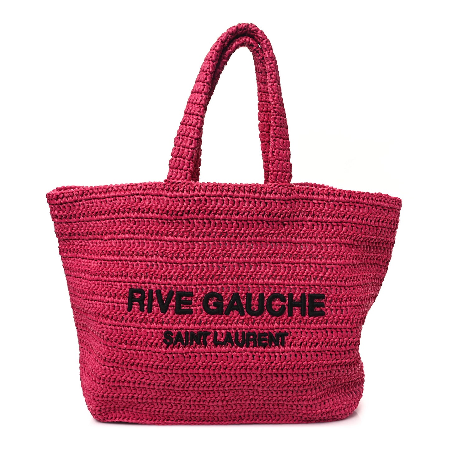 Raffia Rive Gauche Tote Pink