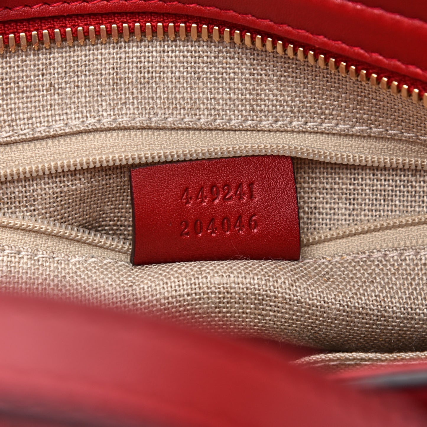 Microguccissima Small Bree Tote Red