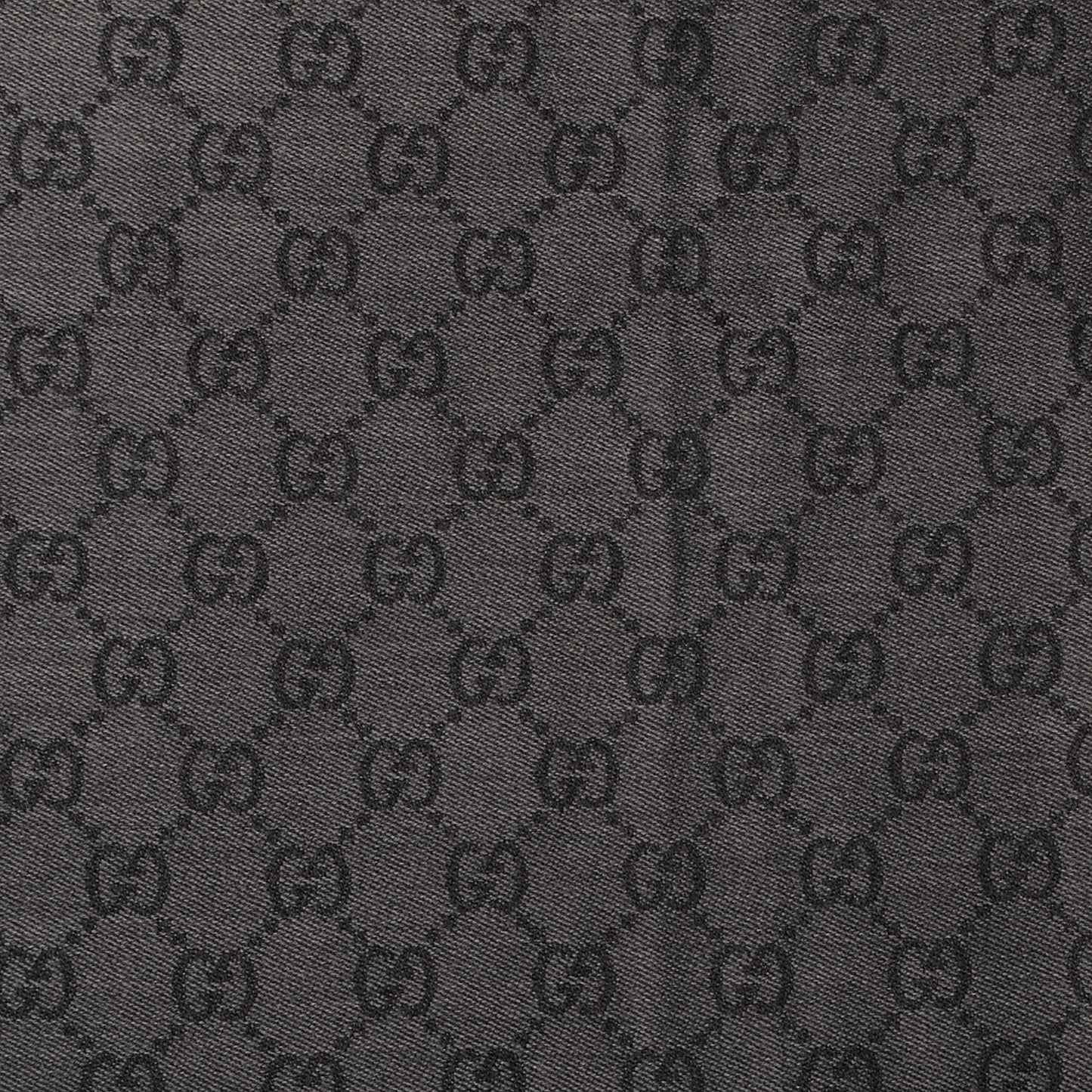 Wool Monogram Fringe Scarf Anthracite Black