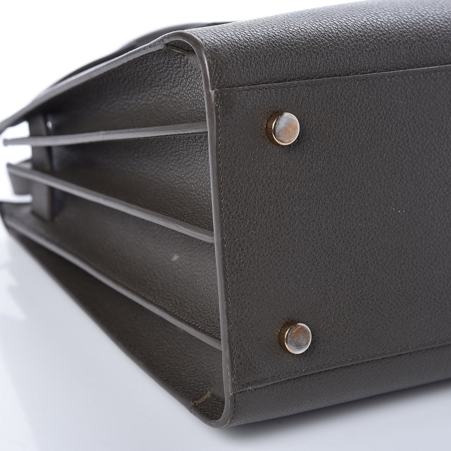 Grained Calfskin Small Sac De Jour Earth