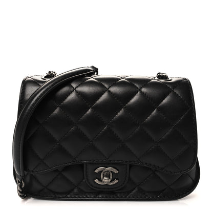 Chanel Lambskin Quilted Small Natural CC Flap Black 1 of 12