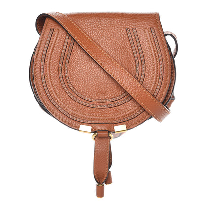 Chloe Calfskin Mini Marcie Round Crossbody Bag Tan 1 of 15