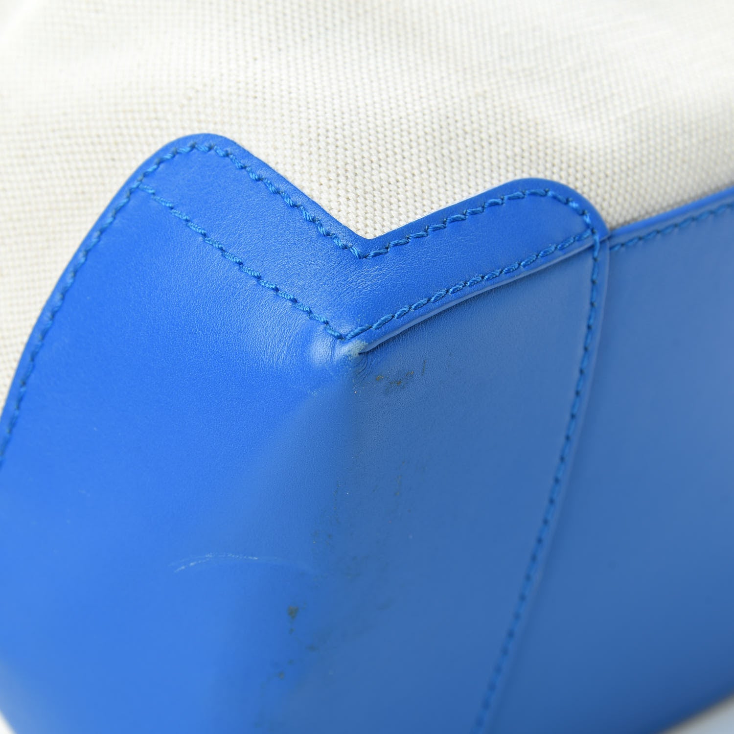 Balenciaga Cotton Canvas Calfskin Bucket Bag Bleu Pacifique 13 of 19