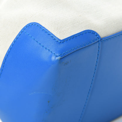 Balenciaga Cotton Canvas Calfskin Bucket Bag Bleu Pacifique 13 of 19