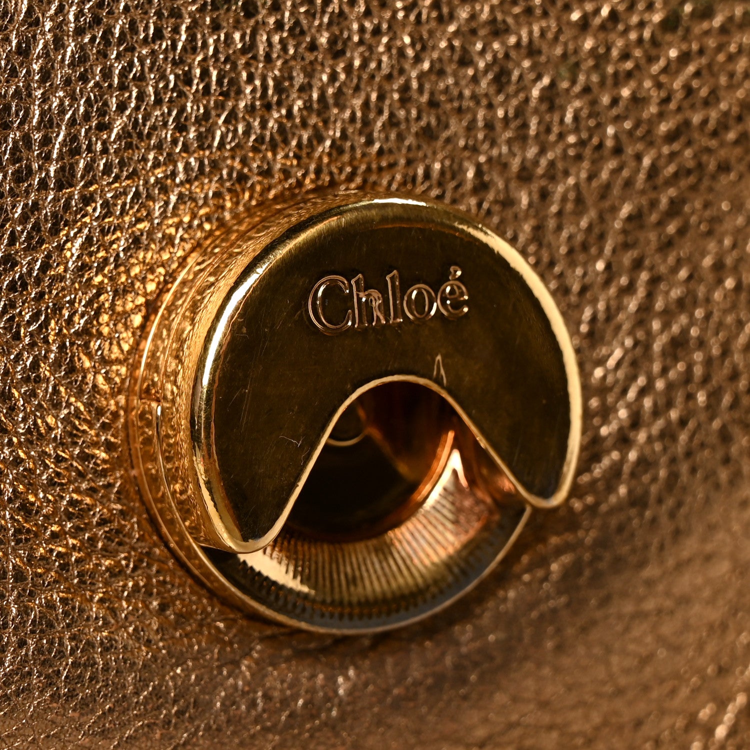 Chloe Metallic Calfskin Mini Faye Day Shoulder Bag Gold 9 of 12