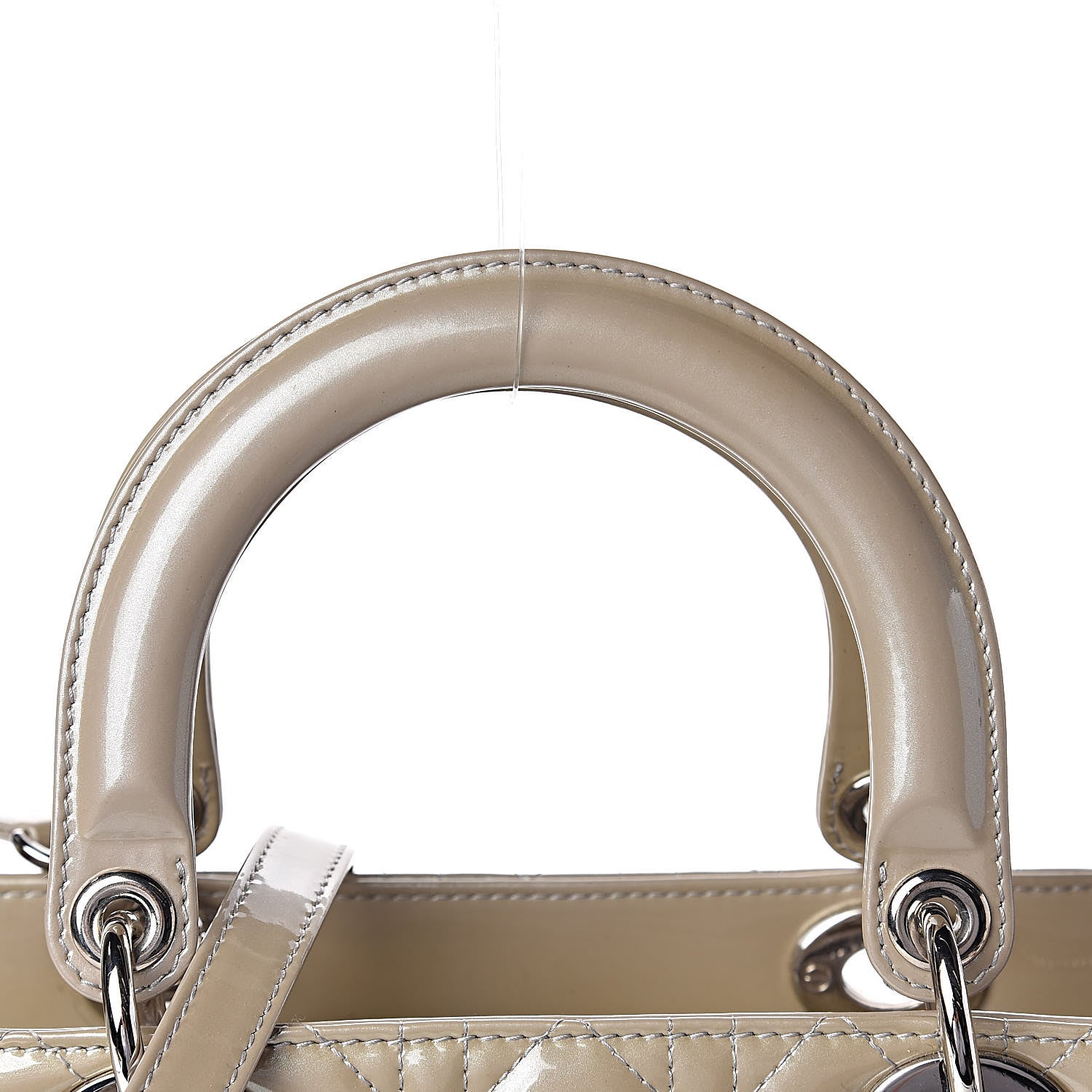 Christian Dior Patent Cannage Large Lady Dior Beige 13 of 16